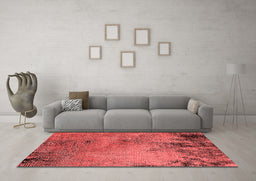 Industrial Red Washable Rugs