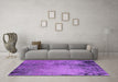 Machine Washable Oriental Purple Industrial Area Rugs in a Living Room, wshurb2780pur