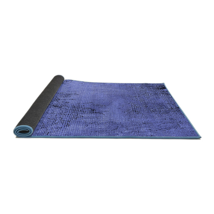 Sideview of Oriental Blue Industrial Rug, urb2780blu