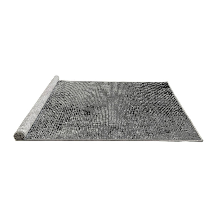 Sideview of Machine Washable Oriental Gray Industrial Rug, wshurb2780gry