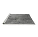 Sideview of Machine Washable Oriental Gray Industrial Rug, wshurb2780gry