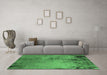 Machine Washable Oriental Emerald Green Industrial Area Rugs in a Living Room,, wshurb2780emgrn