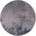 Round Mid-Century Modern Gray Oriental Rug, urb2780