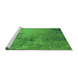 Sideview of Machine Washable Oriental Green Industrial Area Rugs, wshurb2780grn