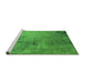 Sideview of Machine Washable Oriental Green Industrial Area Rugs, wshurb2780grn