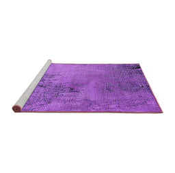 Sideview of Machine Washable Oriental Purple Industrial Area Rugs, wshurb2780pur