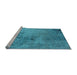 Sideview of Machine Washable Oriental Light Blue Industrial Rug, wshurb2780lblu