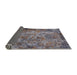 Sideview of Mid-Century Modern Black Oriental Rug, urb2781