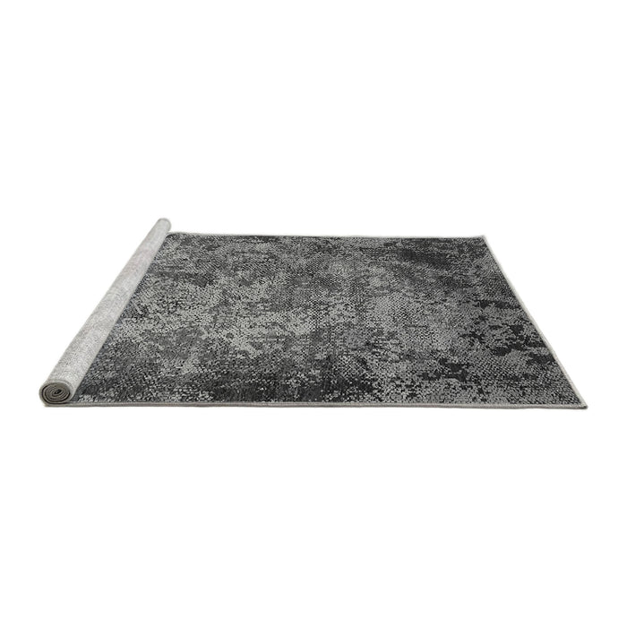 Sideview of Machine Washable Oriental Gray Industrial Rug, wshurb2781gry