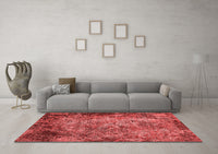 Machine Washable Oriental Red Industrial Rug, wshurb2781red