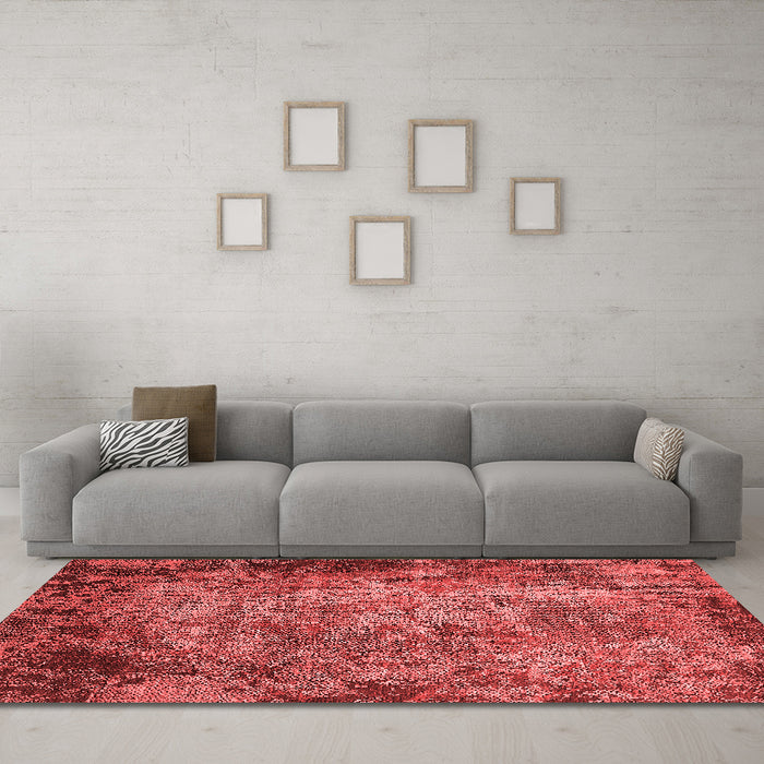 Industrial Red Washable Rugs