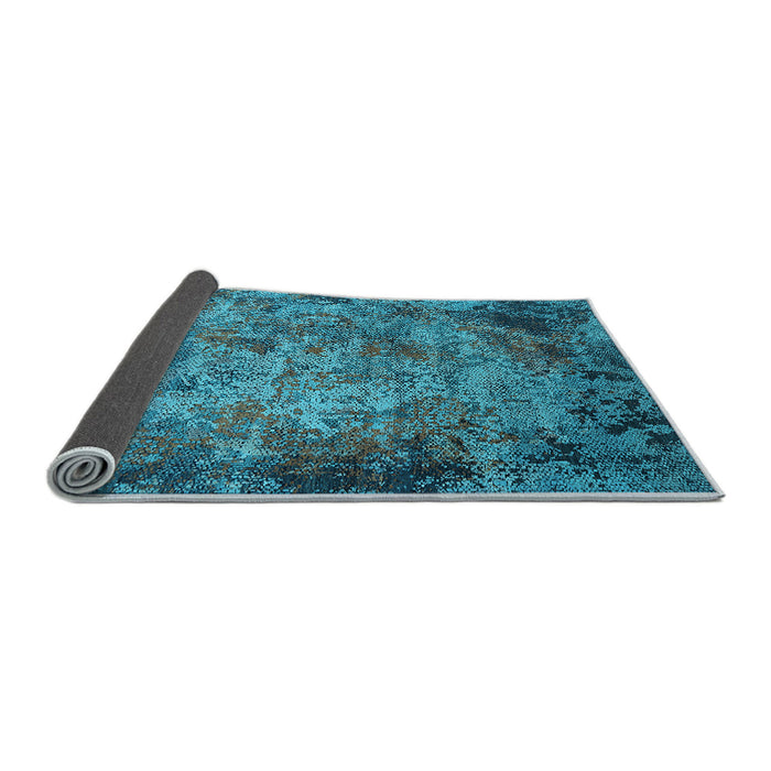 Sideview of Oriental Light Blue Industrial Rug, urb2781lblu