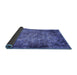 Sideview of Oriental Blue Industrial Rug, urb2781blu