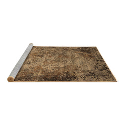 Sideview of Machine Washable Oriental Brown Industrial Rug, wshurb2781brn