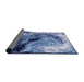 Sideview of Mid-Century Modern Denim Dark Blue Oriental Rug, urb2782