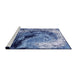 Sideview of Machine Washable Industrial Modern Denim Dark Blue Rug, wshurb2782