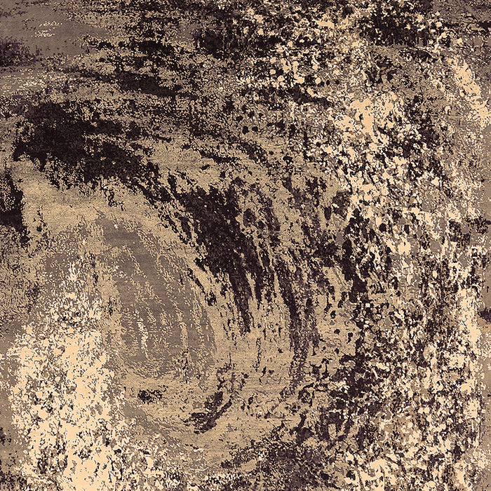 Machine Washable Oriental Brown Industrial Rug, wshurb2782brn