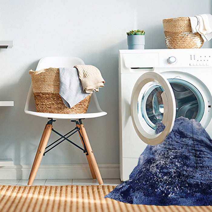 Machine Washable Industrial Modern Denim Dark Blue Rug in a Washing Machine, wshurb2782