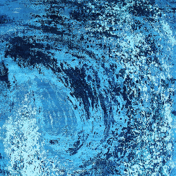 Machine Washable Oriental Light Blue Industrial Rug, wshurb2782lblu