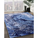 Machine Washable Industrial Modern Denim Dark Blue Rug in a Family Room, wshurb2782