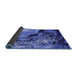 Sideview of Oriental Blue Industrial Rug, urb2782blu