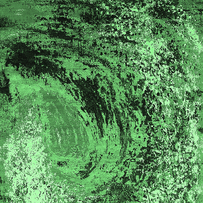 Machine Washable Oriental Emerald Green Industrial Area Rugs, wshurb2782emgrn