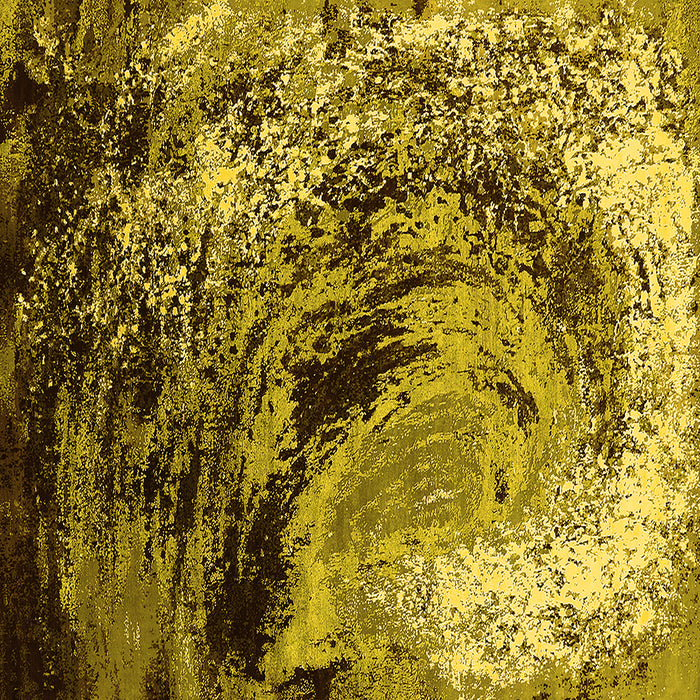 Square Machine Washable Oriental Yellow Industrial Rug, wshurb2782yw