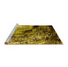 Sideview of Machine Washable Oriental Yellow Industrial Rug, wshurb2782yw