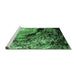 Sideview of Machine Washable Oriental Emerald Green Industrial Area Rugs, wshurb2782emgrn