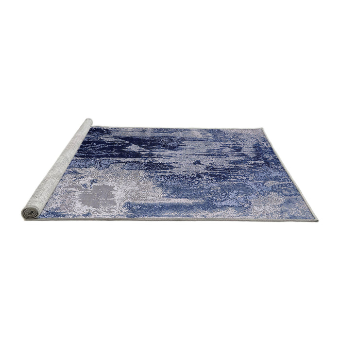 Sideview of Machine Washable Industrial Modern Dark Slate Blue Purple Rug, wshurb2783
