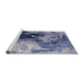 Sideview of Machine Washable Industrial Modern Dark Slate Blue Purple Rug, wshurb2783