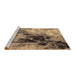 Sideview of Machine Washable Oriental Brown Industrial Rug, wshurb2783brn