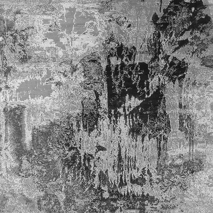 Square Oriental Gray Industrial Rug, urb2783gry