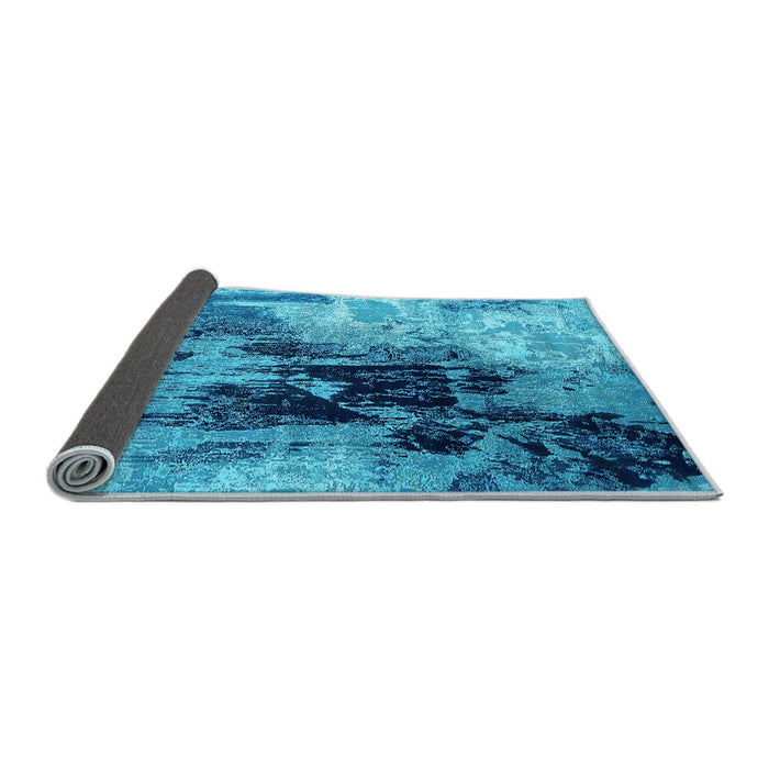 Sideview of Oriental Light Blue Industrial Rug, urb2783lblu
