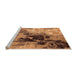 Sideview of Machine Washable Oriental Orange Industrial Area Rugs, wshurb2783org