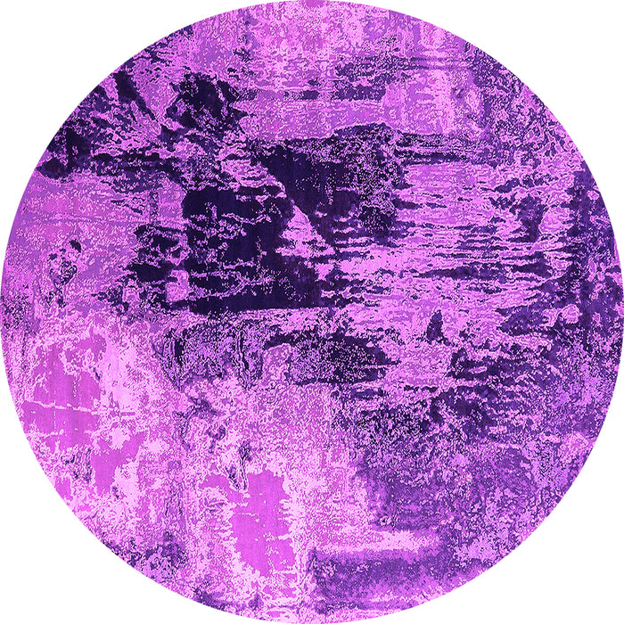 Round Oriental Pink Industrial Rug, urb2783pnk