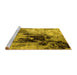 Sideview of Machine Washable Oriental Yellow Industrial Rug, wshurb2783yw