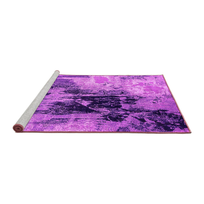 Sideview of Machine Washable Oriental Pink Industrial Rug, wshurb2783pnk
