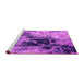 Sideview of Machine Washable Oriental Pink Industrial Rug, wshurb2783pnk