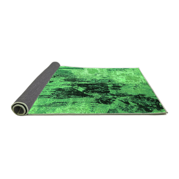 Sideview of Oriental Green Industrial Rug, urb2783grn