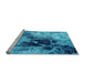 Sideview of Machine Washable Oriental Light Blue Industrial Rug, wshurb2783lblu