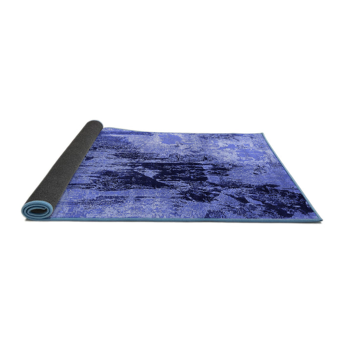 Sideview of Oriental Blue Industrial Rug, urb2783blu