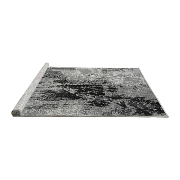 Sideview of Machine Washable Oriental Gray Industrial Rug, wshurb2783gry