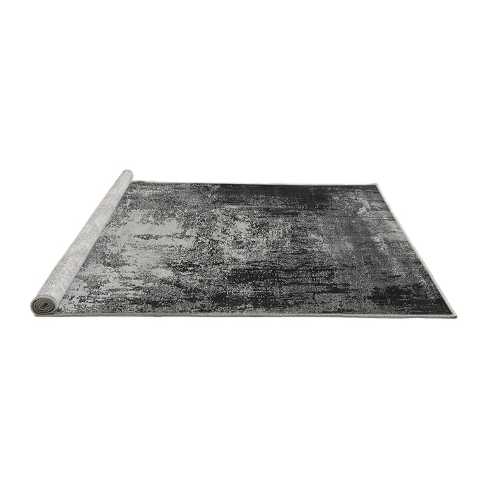 Sideview of Machine Washable Oriental Gray Industrial Rug, wshurb2784gry