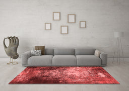 Industrial Red Washable Rugs