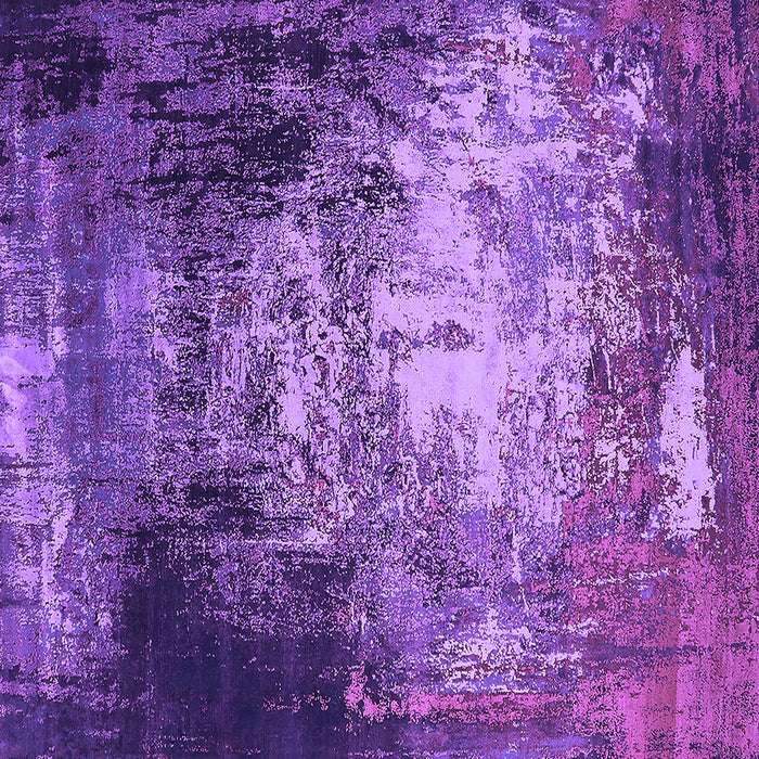 Square Machine Washable Oriental Purple Industrial Area Rugs, wshurb2784pur