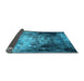 Sideview of Oriental Light Blue Industrial Rug, urb2784lblu