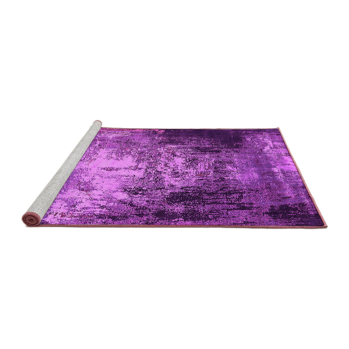 Sideview of Machine Washable Oriental Pink Industrial Rug, wshurb2784pnk