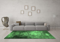 Machine Washable Oriental Emerald Green Industrial Rug, wshurb2784emgrn