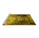 Sideview of Machine Washable Oriental Yellow Industrial Rug, wshurb2784yw